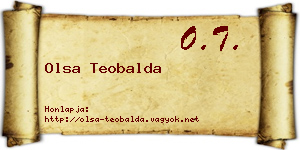 Olsa Teobalda névjegykártya